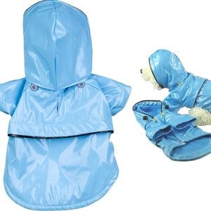 Pet Life Baby Blue Waterproof Adjustable Raincoat